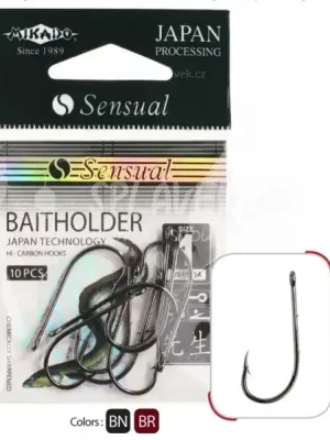 MIKADO HÁČKY SENSUAL - BAITHOLDER PREMIUM (NA ÚHOŘE A CANDÁTY) 1 Black Nickel (černý nikl) 10 SADA 10 KS Vrácení Zdarma