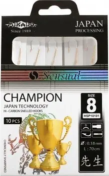 Akce MIKADO Sensual-Champion vel.12 G zlatý 0.10mm / 70cm -10 ks HSP10101-12G-10