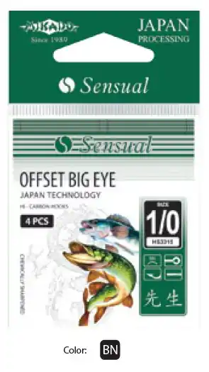 MIKADO Háčky SENSUAL - OFFSET BIG EYE (velké očko) vel. 4 BN - 5 ks Zlevněný
