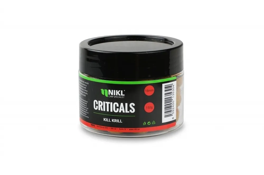 Nízká Cena Nikl Criticals boilie Kill Krill 150g 24mm