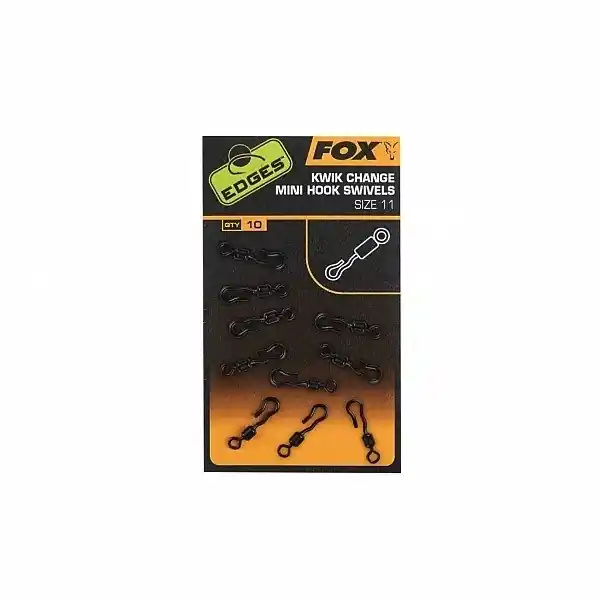 Sezónní Sleva FOX Obratlíky Fox Kwik Change Hook Swivels Velikost 11