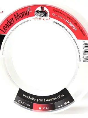 HELL CAT návazcový vlasec Leader Mono FC 50m|1.20mm, 71kg Nejprodávanější