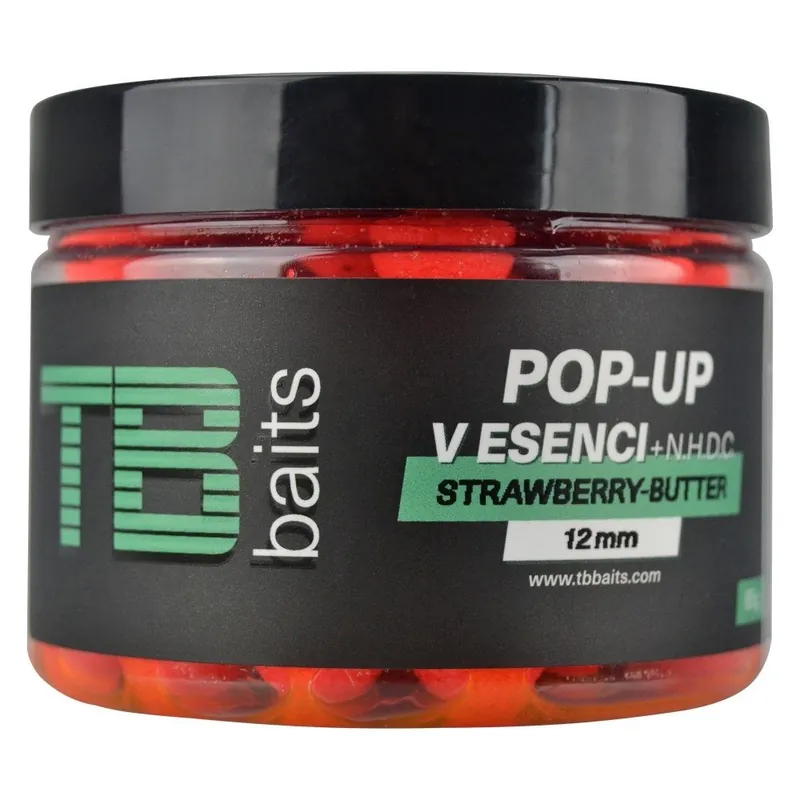 TB Baits Plovoucí Boilie Pop-Up Strawberry Butter + NHDC 65 g 12 mm Pouze Dnes