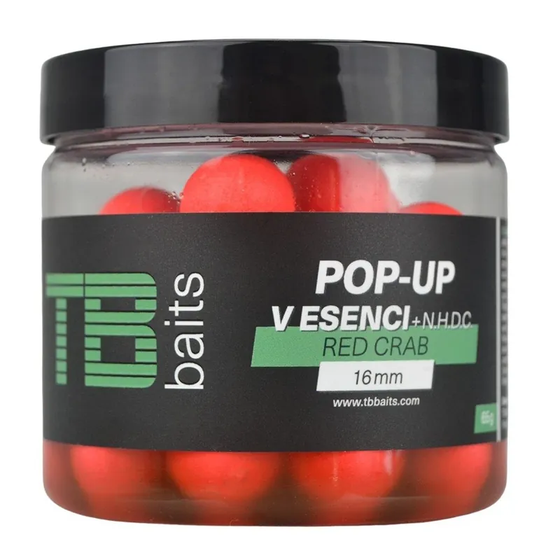 TB Baits Plovoucí Boilie Pop-Up Red Crab + NHDC 65 g 16 mm Nová Kolekce