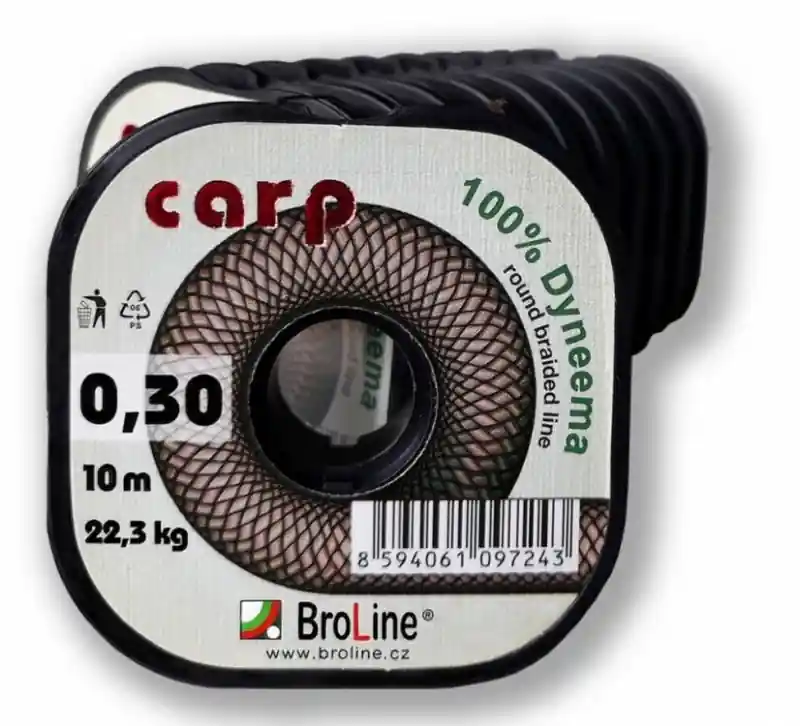 Expresní Doručení BROLINE Návazcová šňůra Carp Dyneema 10m 0.14 mm / 10.3 kg