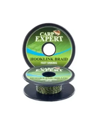 CARP EXPERT Návazcová šňůra Fast Sinking Camou Green 10 m 15 Lb Speciální Cena