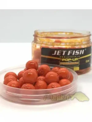 Akce JET FISH Premium Boilie Classic Pop-Up CHILLI ČESNEK 40 g (12 mm)