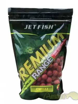 Víkendová Akce JET FISH Premium Boilies CHILLI 20 mm 1 kg