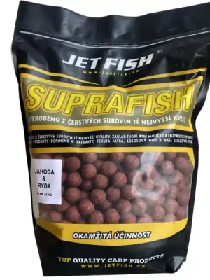 Cenově Výhodný JET FISH Supra Fish Boilie Jahoda & Ryba 24 mm 5 kg 24 mm
