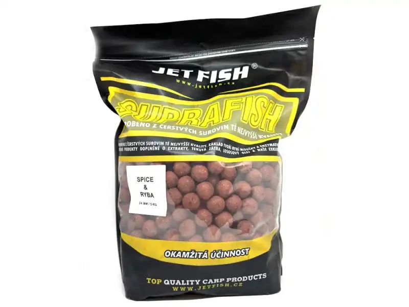 Akční Cena JET FISH Special Carp Boilie Spice Ryba 24 mm 5 kg 24 mm