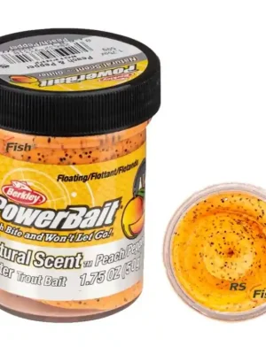 Těsto Berkley PowerBait Trout Bait Fruit Range - Peach & Pepper 1525277 Aktuální