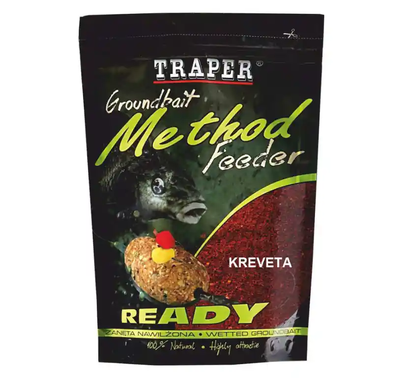 Jen Po Omezenou Doba Vlhčená krmítková a vnadící směs Traper Method Feeder - Kreveta - 750 g