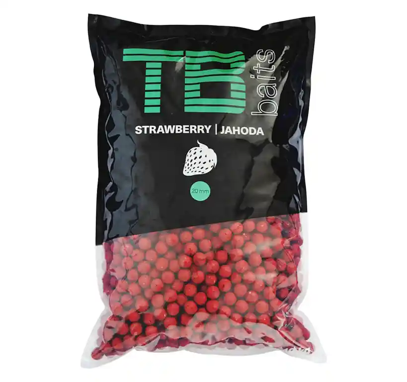 Horká Nabídka Boilies TB Baits 10 kg - Jahoda Ø 20 mm