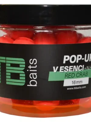 Cenový Hit Boilies TB Baits POP-UP Red Crab + NHDC - Ø 12 mm