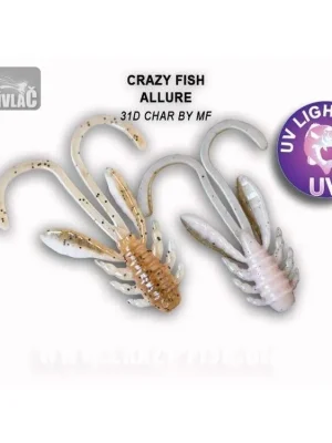 Gumová nástraha Crazy Fish Allure 4cm 31D Char by MF (8ks) Víkendová Akce