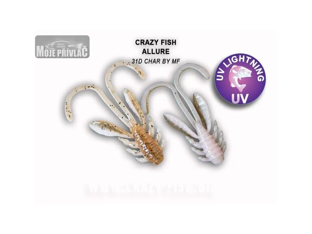 Gumová nástraha Crazy Fish Allure 4cm 31D Char by MF (8ks) Víkendová Akce
