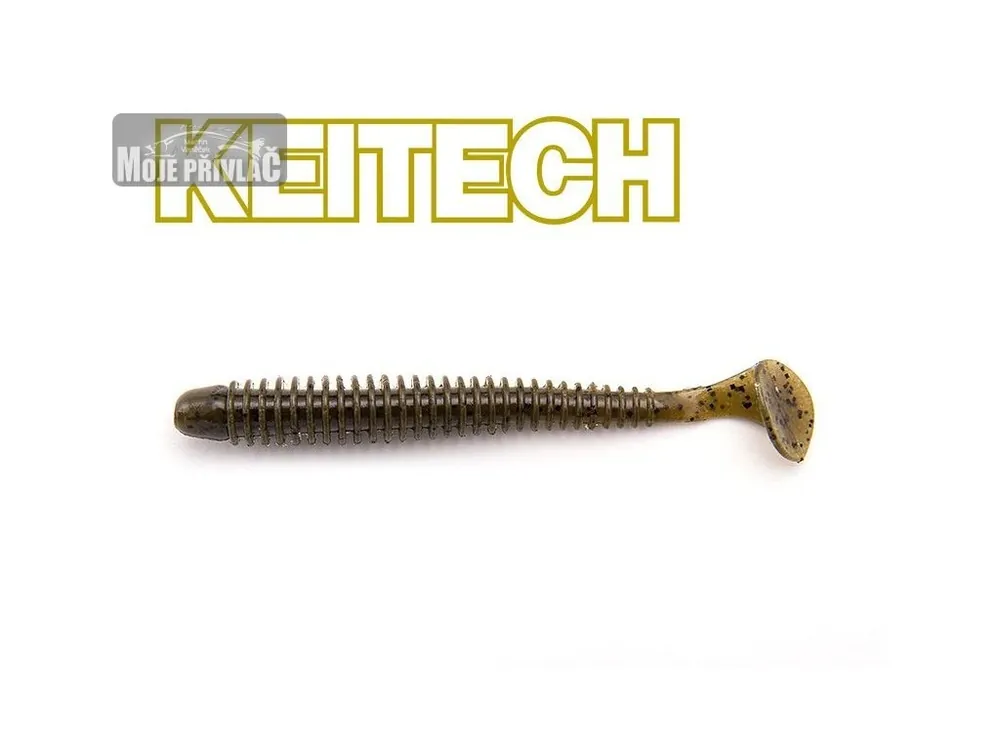 Horká Nabídka Gumová Nástraha Keitech Swing Impact 3", 7,5cm Green Pumpkin PP (10ks)