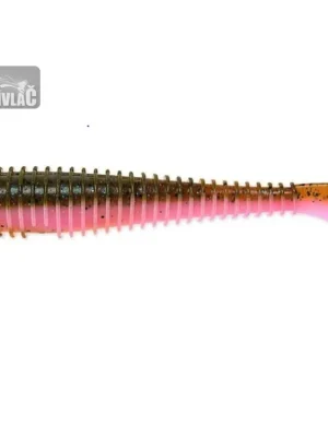 Akce Gumová Nástraha Keitech Swing Impact Fat 3.3" 8,2cm Motoroil / Pink (7ks)