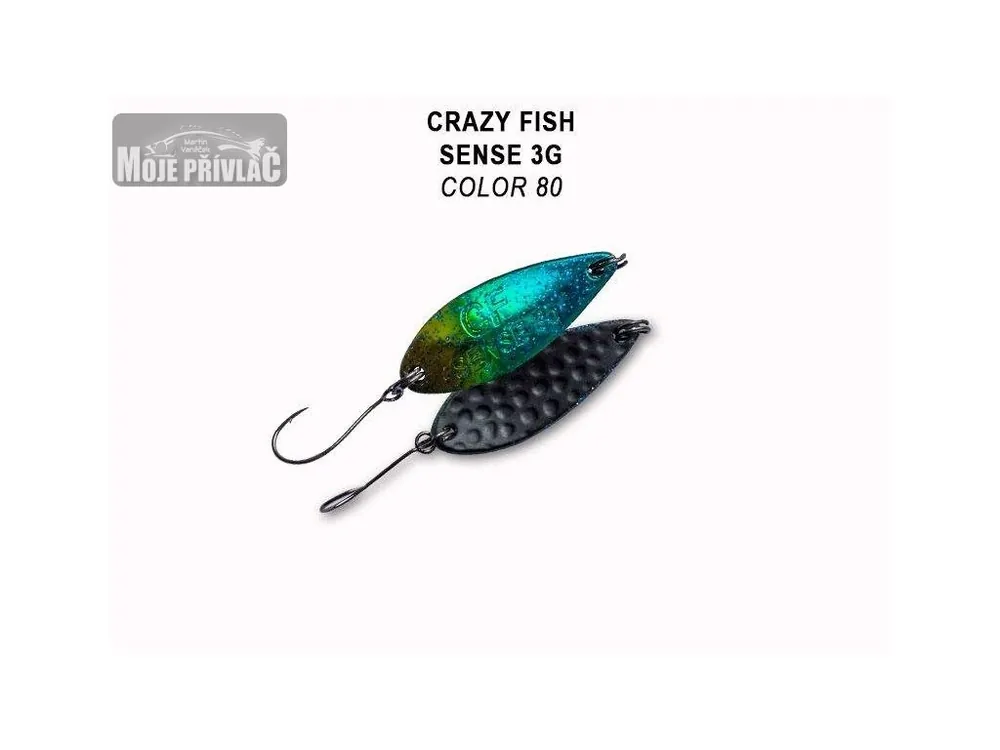 Akce Plandavka Crazy Fish Sense 32mm 3g color 80