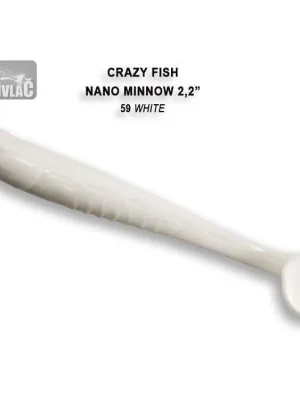 Aktuální Gumová nástraha Crazy Fish Nano Minnow 5,5cm 59 White (8ks)
