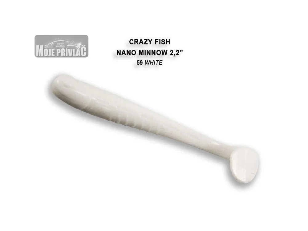Aktuální Gumová nástraha Crazy Fish Nano Minnow 5,5cm 59 White (8ks)
