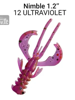 Autentický Gumová nástraha Crazy Fish Nimble 3cm 12 Ultraviolet (16ks)
