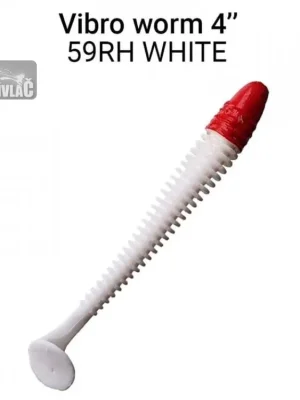 Gumová nástraha Crazy Fish Vibro Worm 10cm 59RH White (5ks) Výhodná Nabídka
