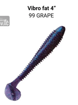 Cenový Hit Gumová nástraha Crazy Fish Vibro Fat 10cm 99 Grape (4ks)
