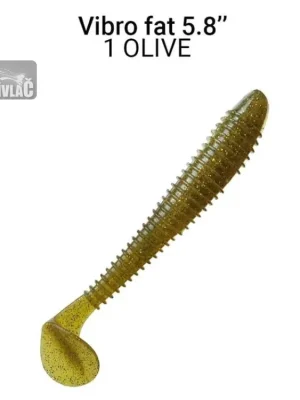 Cenová Bomba Gumová nástraha Crazy Fish Vibro Fat 15cm 01 Olive (3ks)