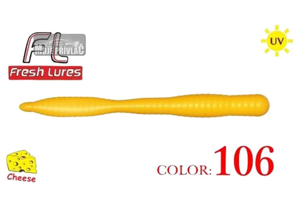Hit Sezóny Gumová nástraha Fresh Lures FlatWorm 3.1" #106 UV (7ks)