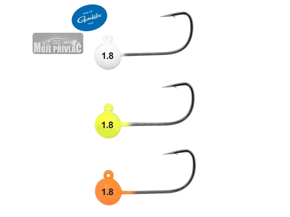 Wolframová Jigová hlavička Gamakatsu-Spro Tungsten Micro Jigs Glow vel.1/0 5,3g Glow (3ks) Speciální Cena