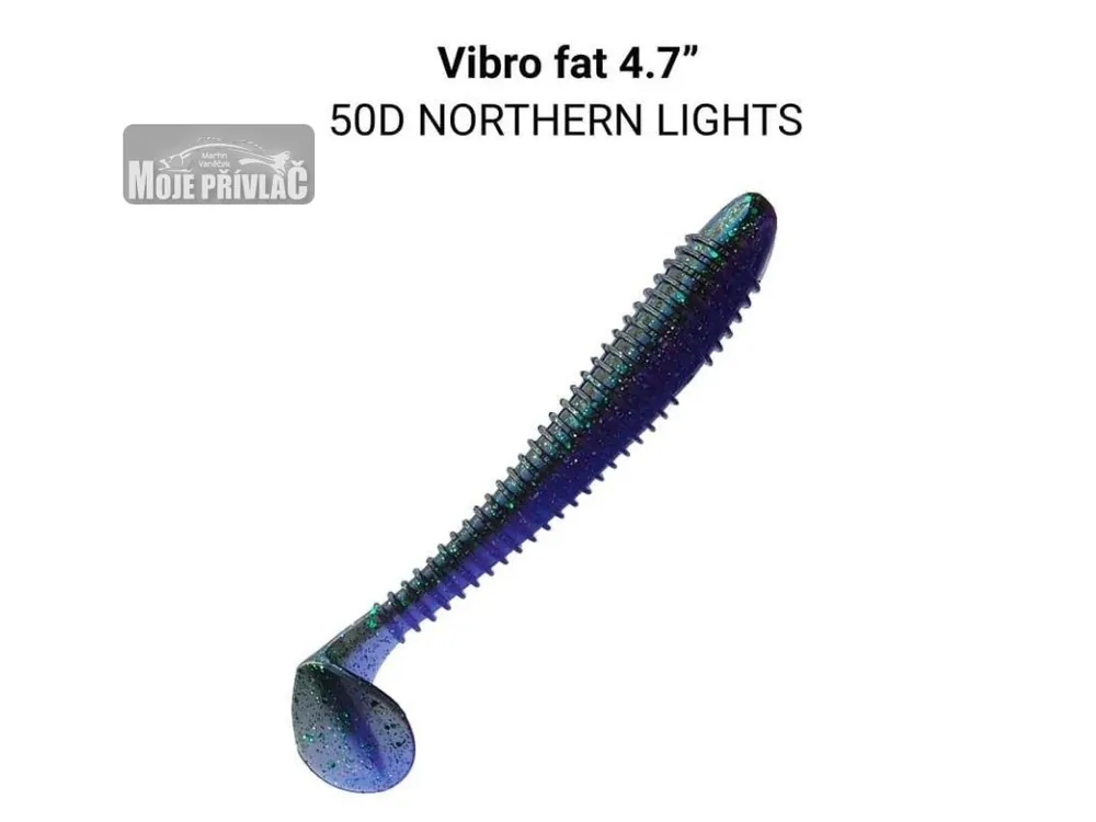 Gumová nástraha Crazy Fish Vibro Fat 17cm 50D Northern Lights (2ks) Autentický