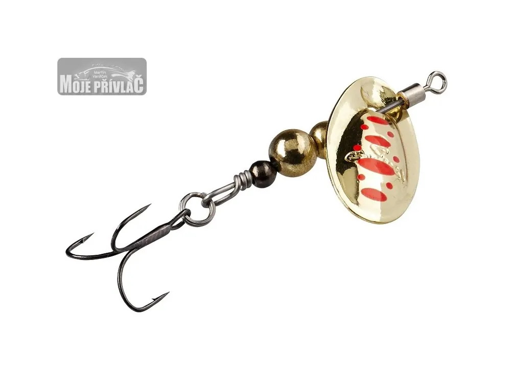 Zlevněný Rotační třpytka Gunki Dots Nude Spotted 2H Full Gold-Red 3,8g