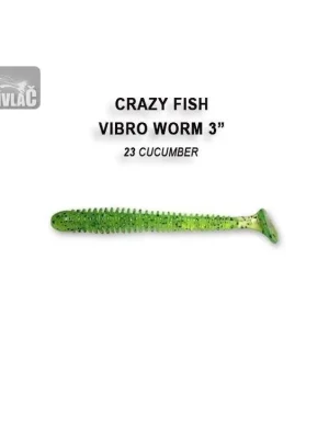Vibro Worm 7,5cm barva 23 cucumber Expresní Doručení