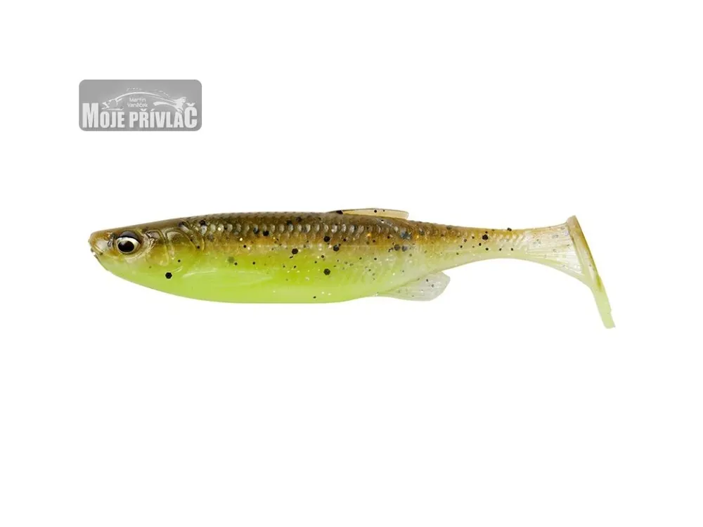 Akční Nabídka Gumová Nástraha Savage Gear Fat T-Tail Minnow 10,5cm Green Pearl Yellow (1ks)
