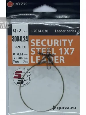 Objednat Nyní SECURITY STEEL 1x7 LEADER 300мм/0,39Ø (Test 17kg) 2ks
