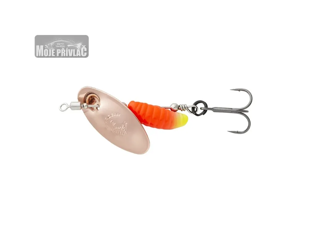 Aktuální Rotační Třpytka Savage Gear Grub Spinner Vel.0 2,2g Copper Red Yellow (1ks)