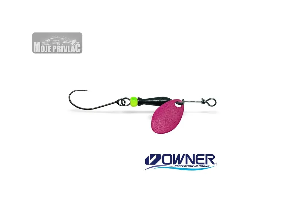 Kup Teď Rotační třpytka Jigovky.cz Classic Barbless 2 - FLUO PINK (black/chartreuse body)