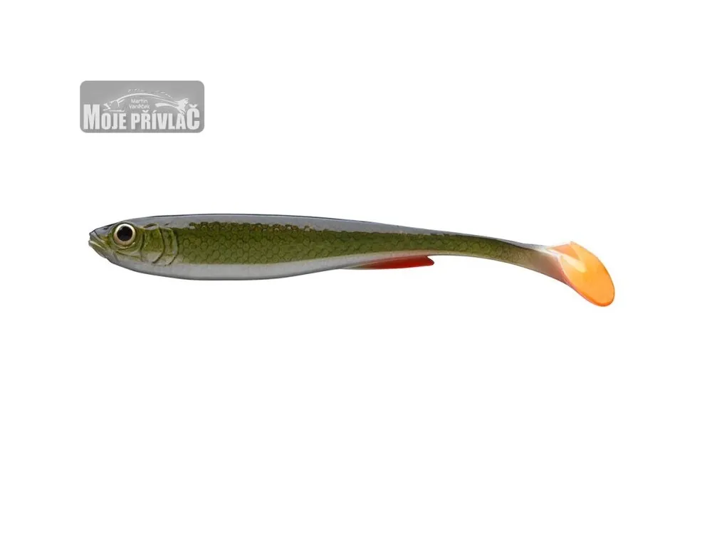 Gumová nástraha Daiwa Prores Slim Shady 13,5cm Natural Green Roach (1ks) Finální Výprodej
