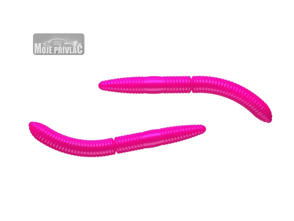 Gumová nástraha Libra Lures Fatty D’Worm Tournament 65 Hot Pink 019 (Cheese) – 10ks/bal Akce
