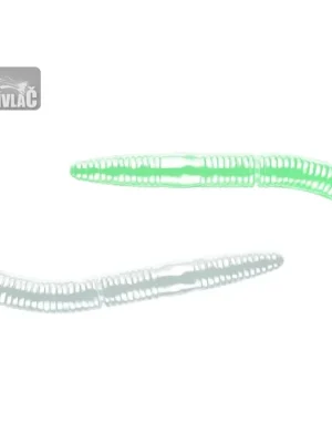 Gumová nástraha Libra Lures Fatty D’Worm Tournament 65 Glow UV Green 000 (Cheese) – 10ks/bal Hit Sezóny