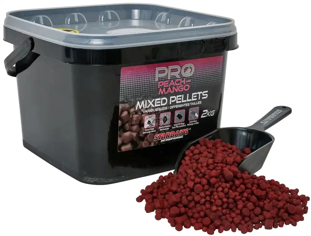 STARBAITS Pro Peach & Mango Pelety Mixed 2kg Expresní Doručení