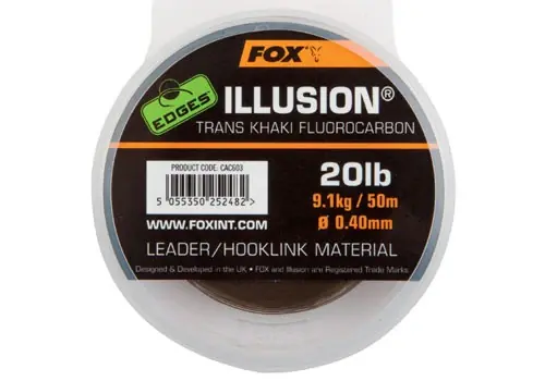 Fox International Edges Illusion Flurocarbon Leader x 50m Vrácení Zdarma