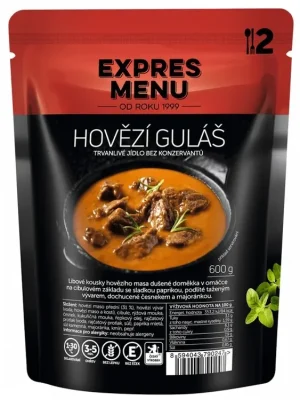 Expres Menu Hovězí guláš - bezlepkové jídlo Odeslání Ihned