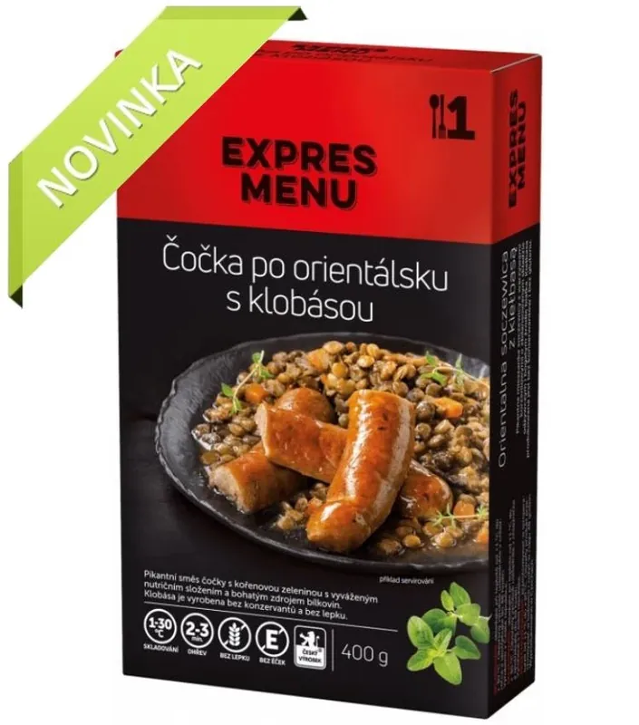 Expres Menu Čočka po orientálsku s klobásou Poslední Šance