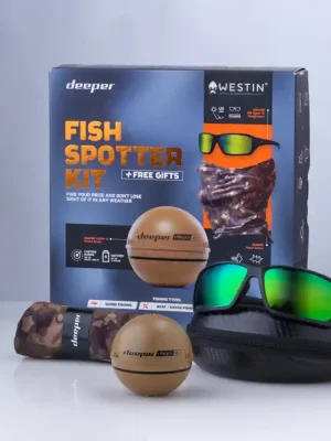 Deeper Nahazovací sonar Fish Spotter Kit CHIRP+2 + sluneční brýle Westin W6 Sport 15 + nákrčník Nejlepší Cena