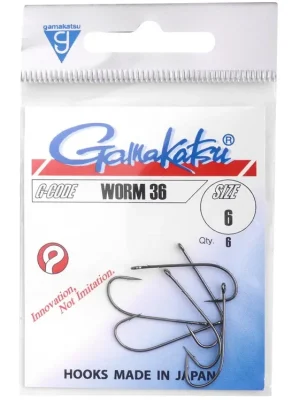 Gamakatsu Háčky PREDA WORM 36 HOOKS BLACK 3/0 5ks Kup Teď