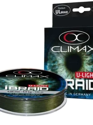 Climax Pletená šňůra iBraid U-Light zelená oliva - 135m 0,10mm / 7,5kg Finální Výprodej