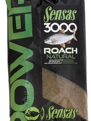 Zlevněný Sensas Krmítková směs 3000 Power Roach Natural (plotice) 1kg