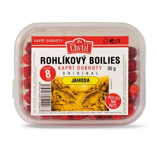 Víkendová Akce CHYTIL Rohlíkový boilies 8 mm, 30 g Příchuť Brusinka